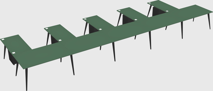 Modern l-shaped office desk