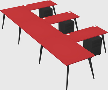 Modern l-shaped office desk