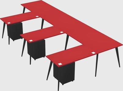 Modern l-shaped office desk