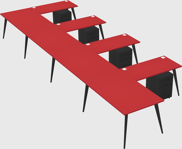 Modern l-shaped office desk