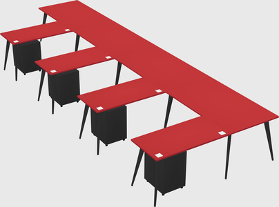 Modern l-shaped office desk