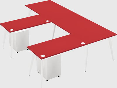 Modern l-shaped office desk