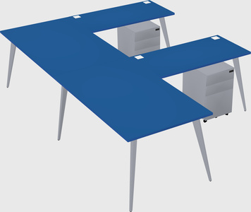Modern l-shaped office desk