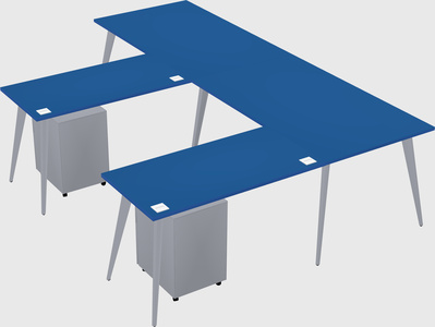 Modern l-shaped office desk