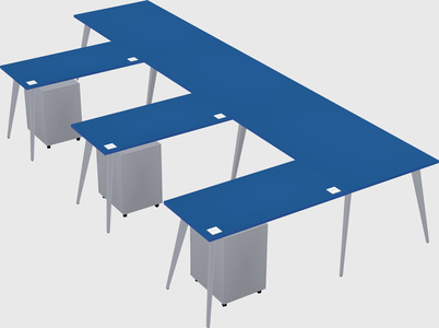 Modern l-shaped office desk
