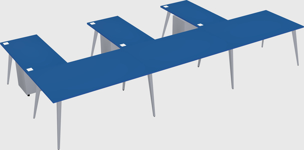 Modern l-shaped office desk
