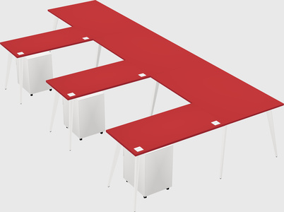 Modern l-shaped office desk