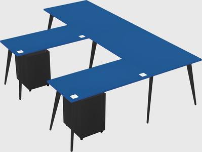 Modern l-shaped office desk
