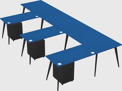 Modern l-shaped office desk