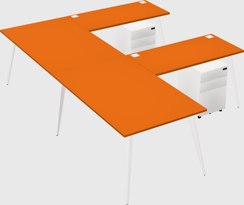 Modern l-shaped office desk