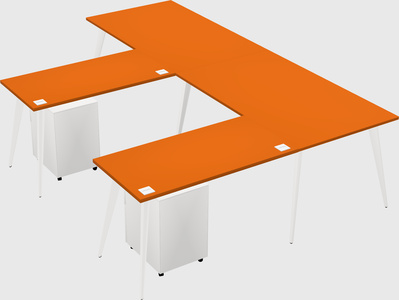 Modern l-shaped office desk