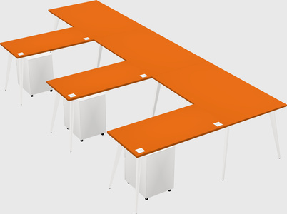 Modern l-shaped office desk