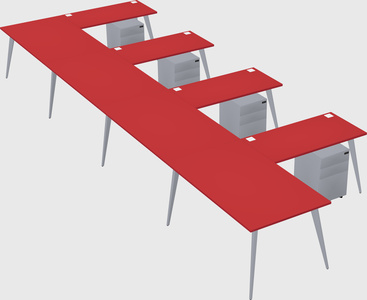 Modern l-shaped office desk