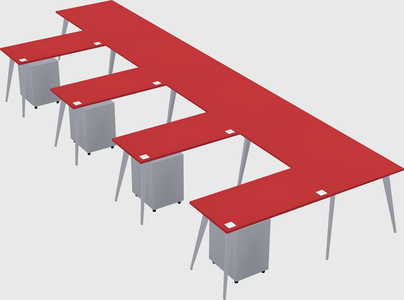 Modern l-shaped office desk