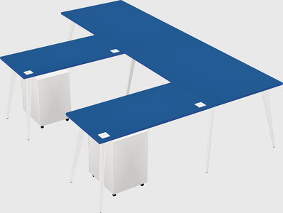 Modern l-shaped office desk