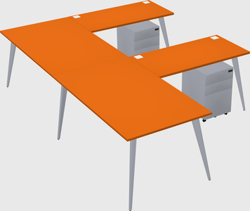 Modern l-shaped office desk