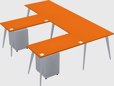Modern l-shaped office desk