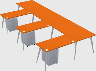 Modern l-shaped office desk