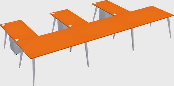 Modern l-shaped office desk