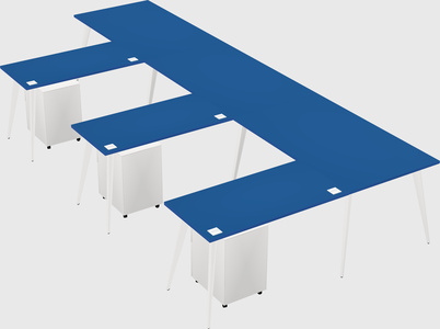 Modern l-shaped office desk