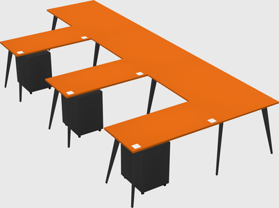 Modern l-shaped office desk