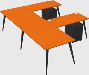Modern l-shaped office desk