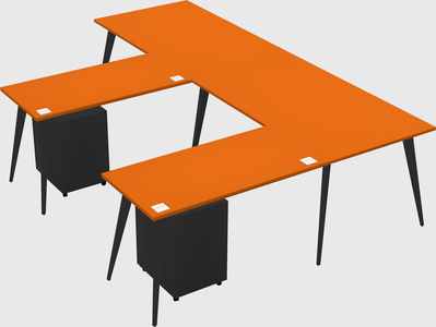 Modern l-shaped office desk