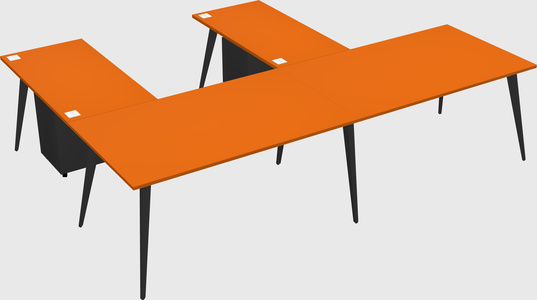 Modern l-shaped office desk