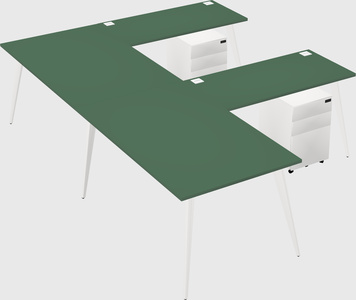 Modern l-shaped office desk