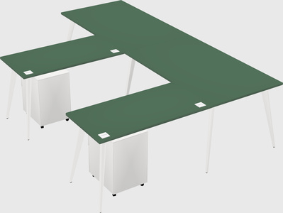 Modern l-shaped office desk