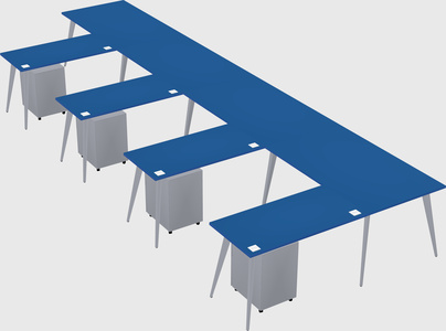 Modern l-shaped office desk