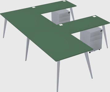 Modern l-shaped office desk