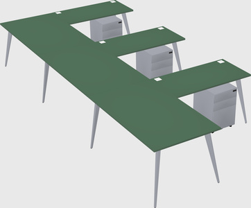 Modern l-shaped office desk