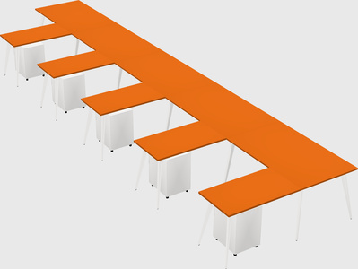 Modern l-shaped office desk