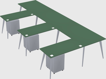 Modern l-shaped office desk