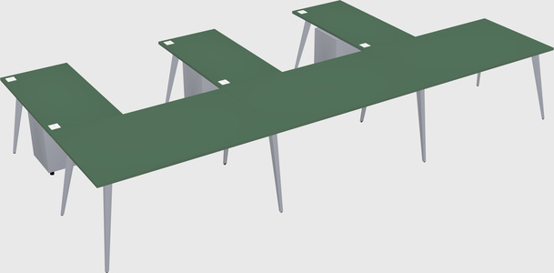 Modern l-shaped office desk