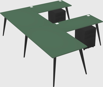 Modern l-shaped office desk