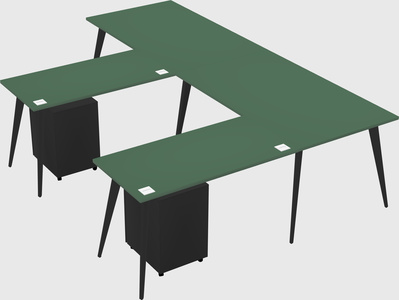 Modern l-shaped office desk