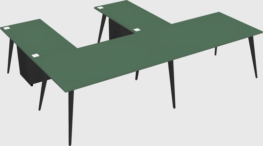 Modern l-shaped office desk