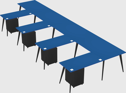 Modern l-shaped office desk