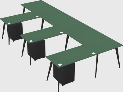 Modern l-shaped office desk