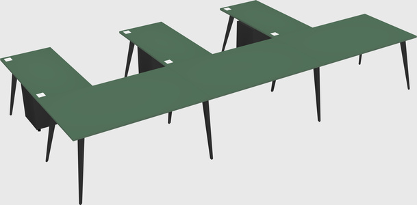 Modern l-shaped office desk