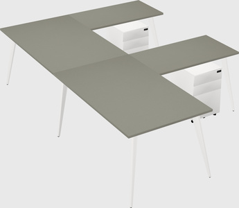 Modern l-shaped office desk