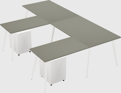 Modern l-shaped office desk