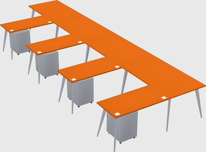 Modern l-shaped office desk