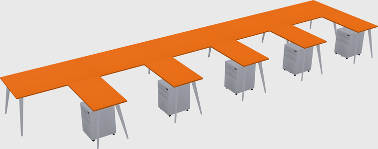 Modern l-shaped office desk