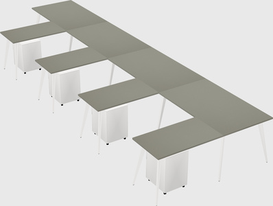 Modern l-shaped office desk