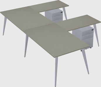 Modern l-shaped office desk