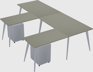 Modern l-shaped office desk