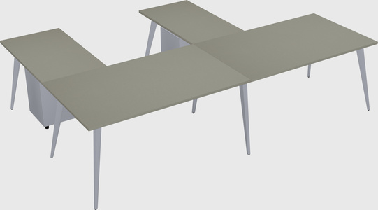 Modern l-shaped office desk